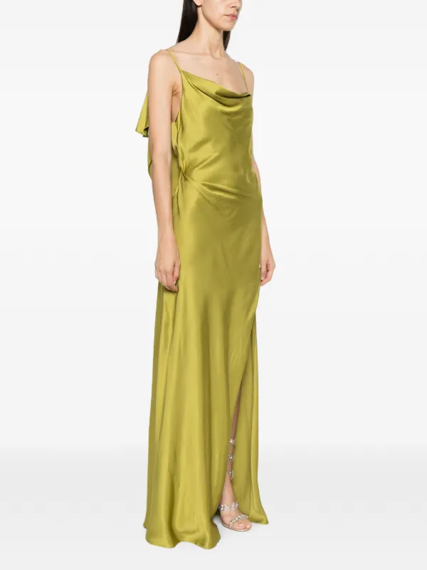 odessa green dress ARCINA ORI ruffled-back | CALIFORNIA