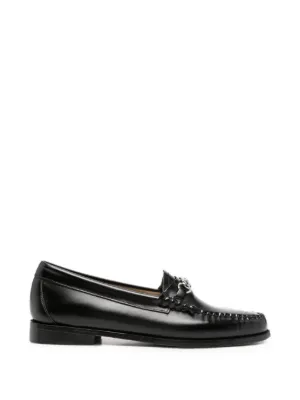 G.H. BASS ブラックレザー ローファー 11 G.H.Bass レザーローファー | ブラック | FARFETCH JP