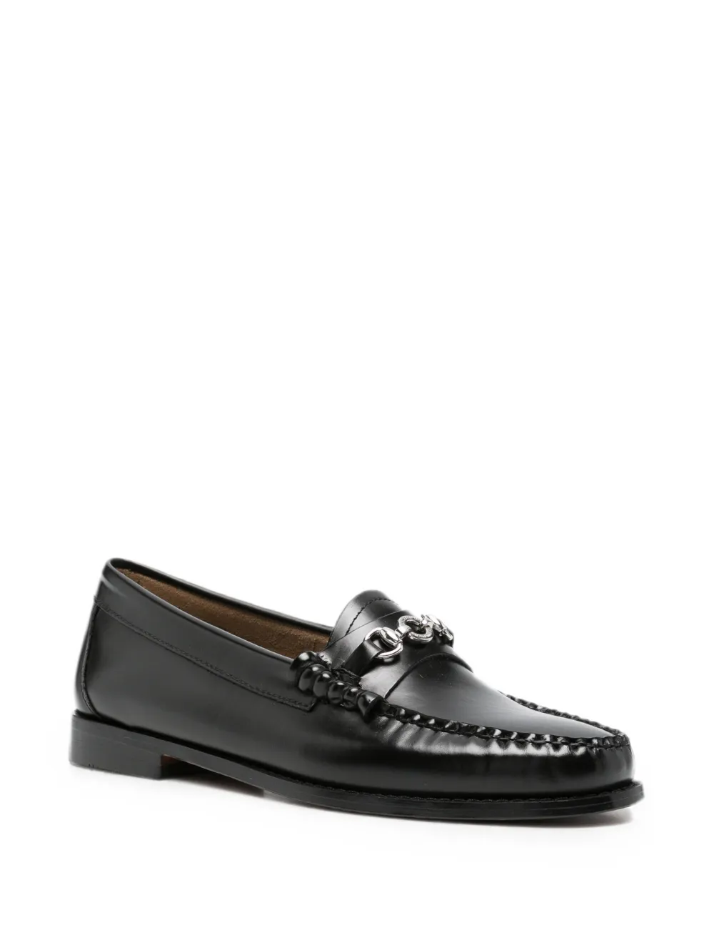 G.H.Bass Lianna horsebit leather loafers Zwart