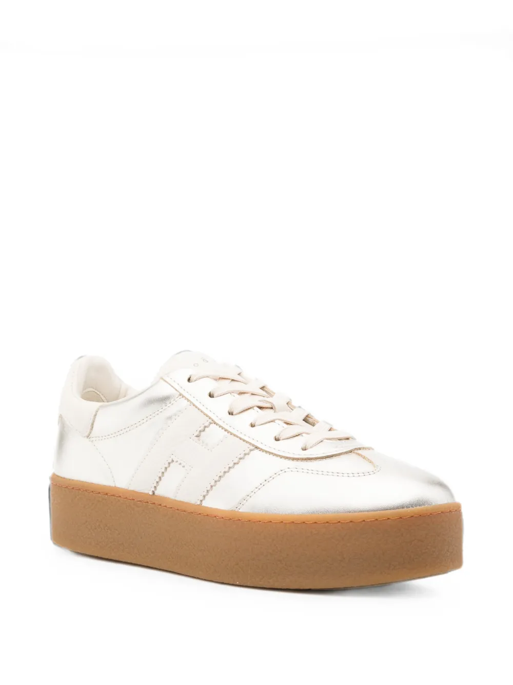 Hogan H698 metallic-effect sneakers Zilver