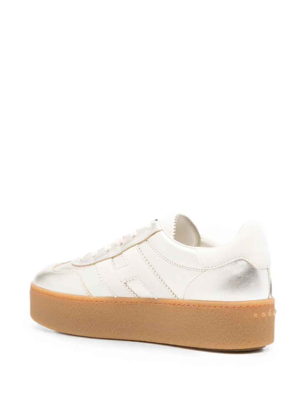 Hogan H698 metallic-effect sneakers Zilver