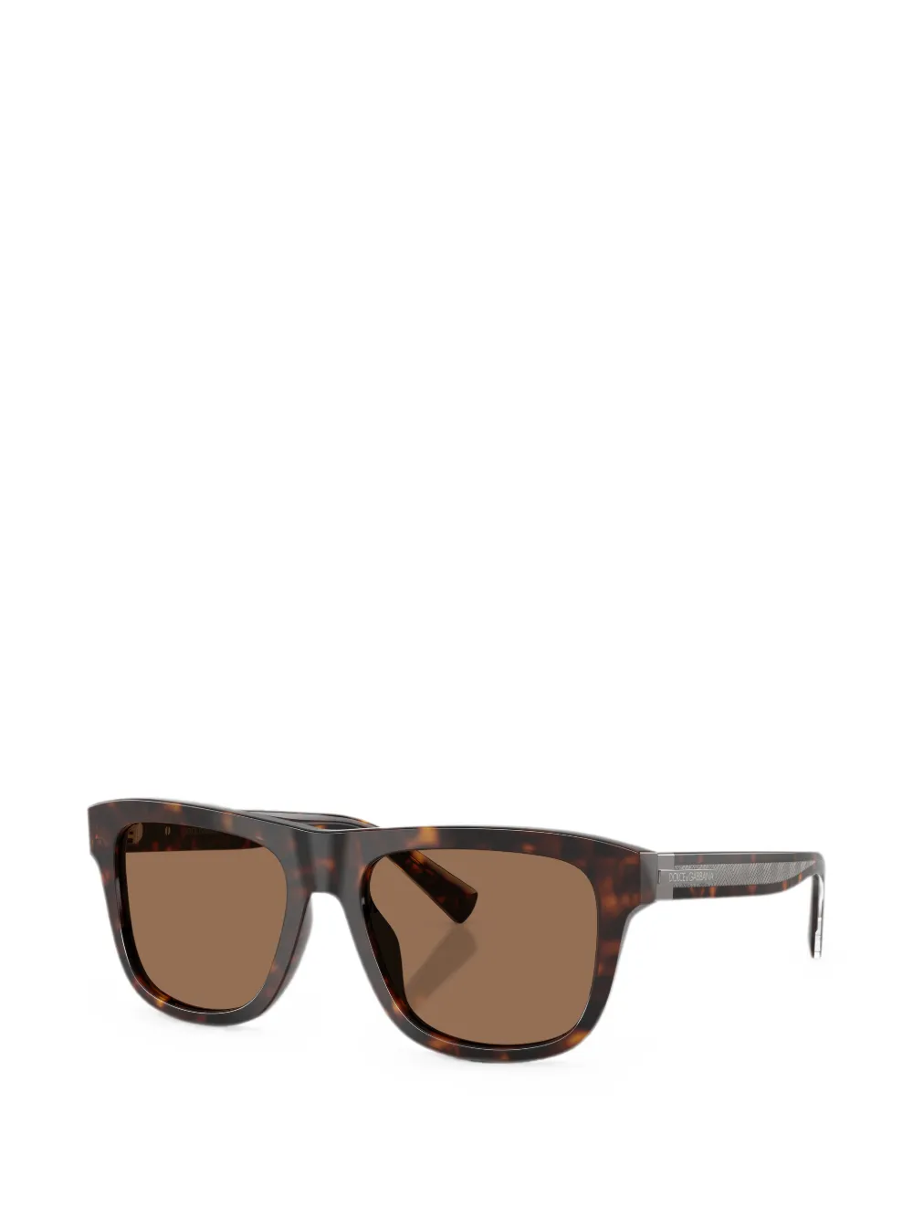 Dolce & Gabbana Eyewear Zonnebril met vierkant montuur en schildpadschild design Bruin
