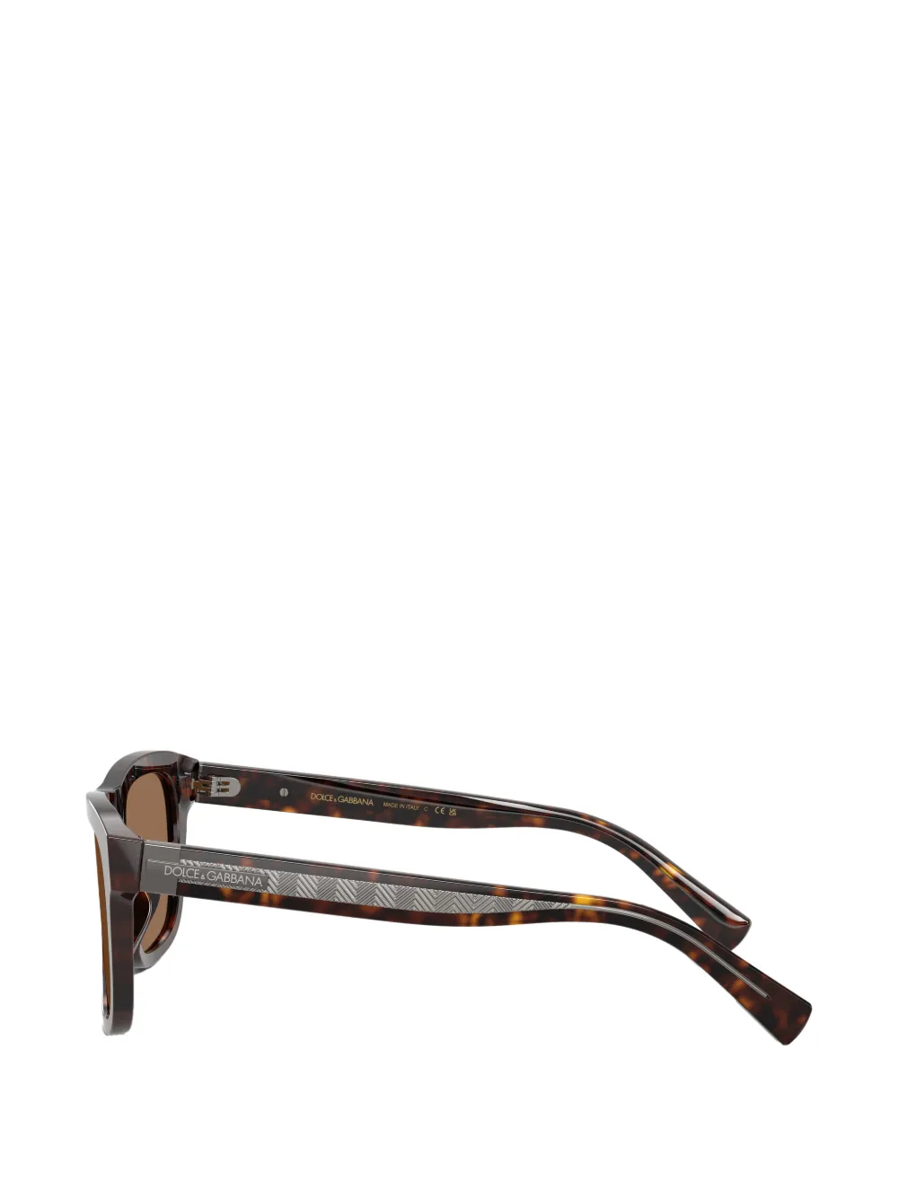 Dolce & Gabbana Eyewear Zonnebril met vierkant montuur en schildpadschild design Bruin
