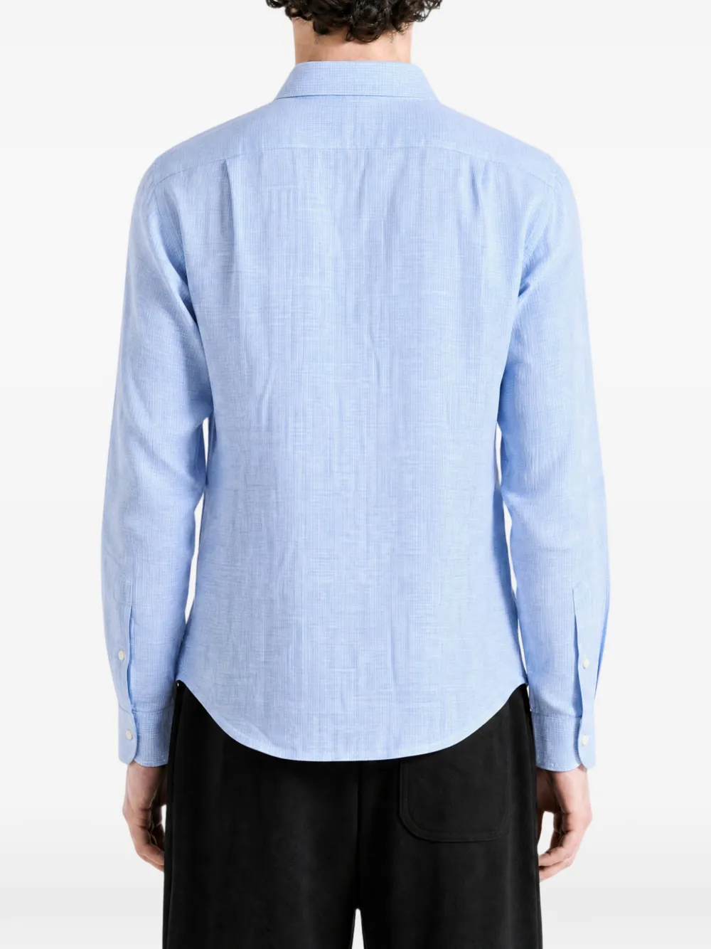Polo Ralph Lauren Linnen overhemd met geborduurd logo Blauw