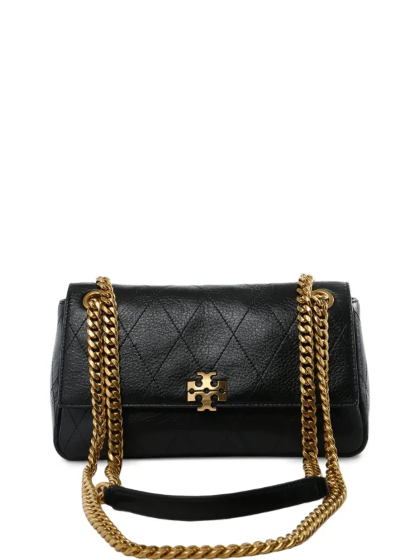 Tory Burch Charlie キルティングレザーショルダーバッグ S | ブラック 