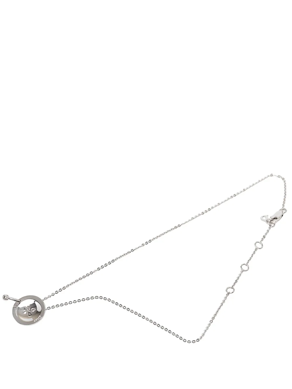 Christian Dior Pre-Owned 2000-2010 Brass Button Pendant Necklace costume necklace - Silver