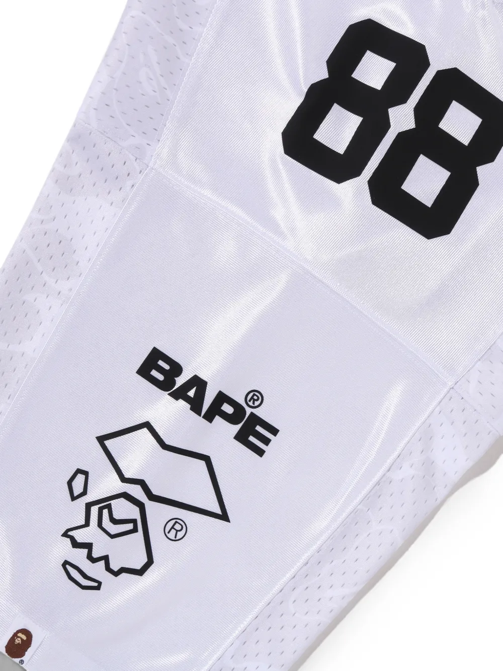 A BATHING APE T-shirt met logoprint en mesh Wit