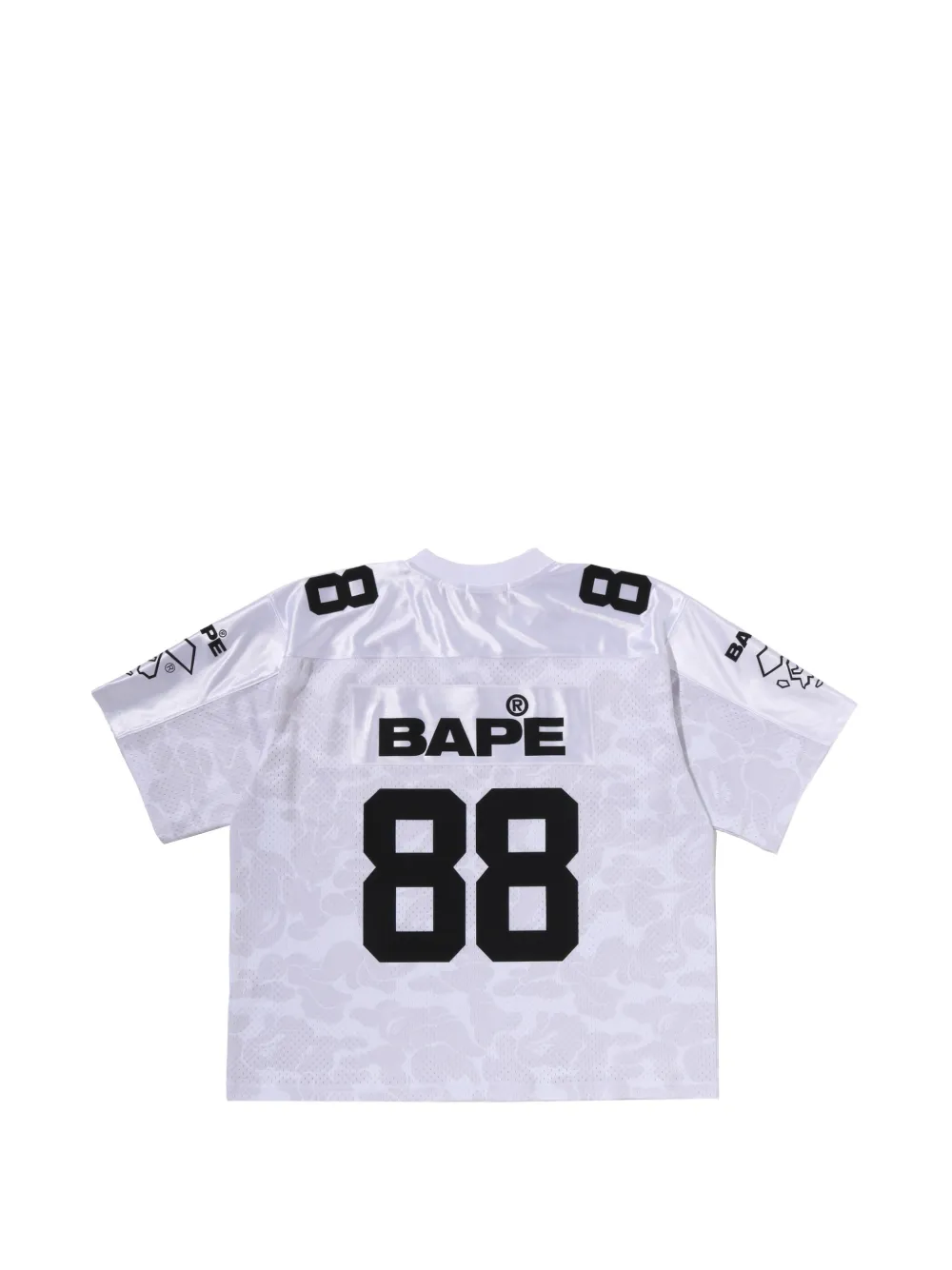 A BATHING APE T-shirt met logoprint en mesh Wit