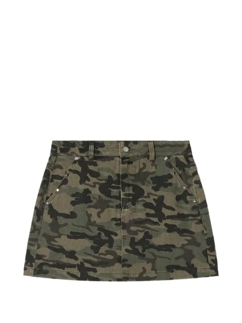 Mini Cream falda con estampado militar