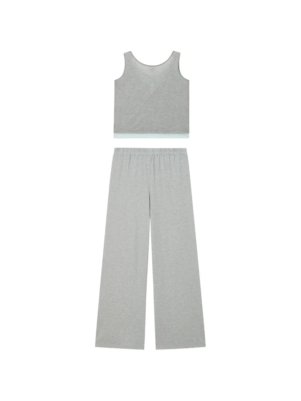 b+ab Gedrapeerde top en broek met gelaagd effect Grijs