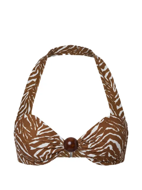 Nicholas Sirena halterneck bikini - abstract animal