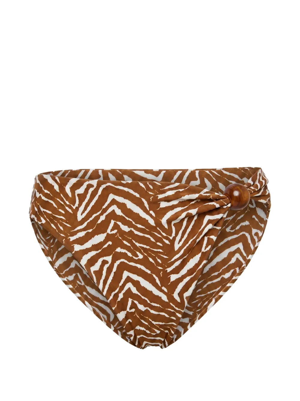 Nicholas Salina bikini bottoms - abstract animal - Marrone