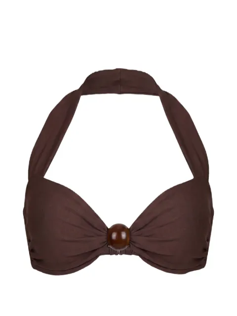 Nicholas Sirena halter bikini top - espresso