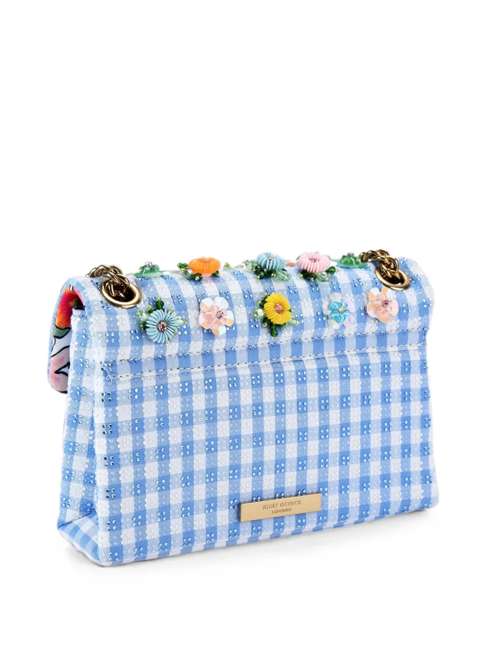 Kurt Geiger London Kensington Flower mini-tas Blauw