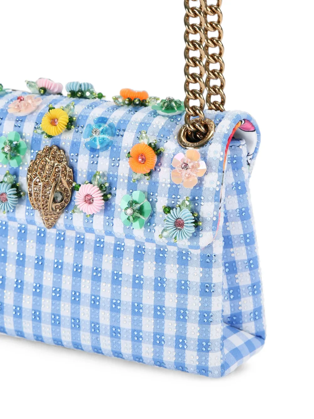 Kurt Geiger London Kensington Flower mini-tas Blauw