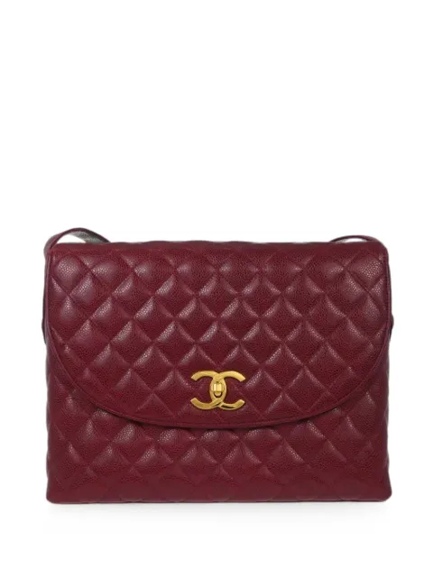 CHANEL Pre-Owned bolso de hombro acolchado con cierre giratorio CC 1991-1994
