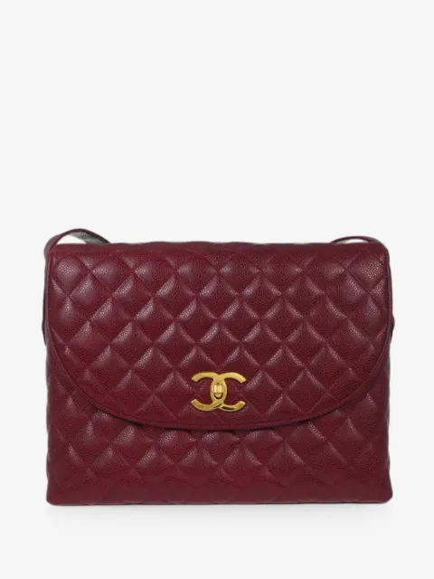 CHANEL Pre-Owned bolsa de hombro capitonada con cierre giratorio CC 1991-1994