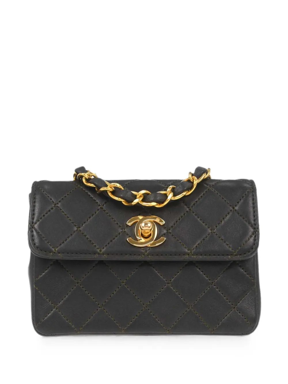 CHANEL Pre-Owned 1989-1991 Straight Flap shoulder bag - Verde