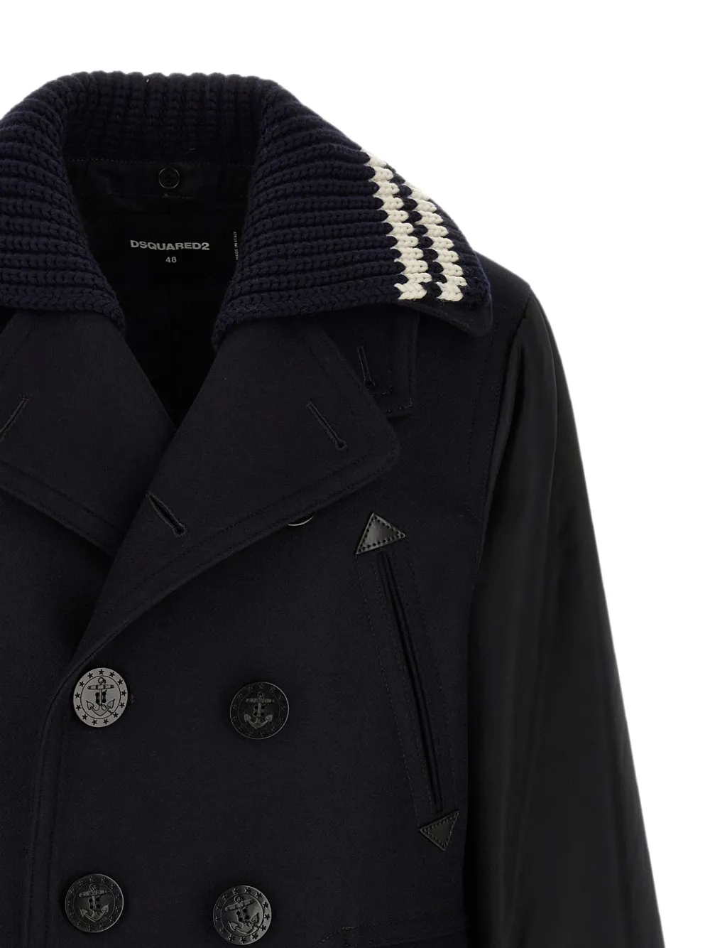 DSQUARED2 Hybrid jas met dubbele rij knopen Blauw