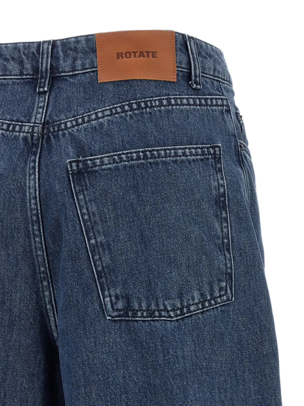 ROTATE BIRGER CHRISTENSEN Gedrapeerde Barrel palazzo jeans Blauw