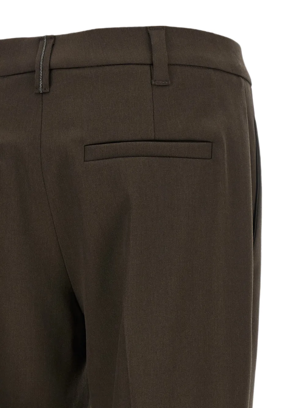 Brunello Cucinelli Monile broek met toelopende pijpen Bruin