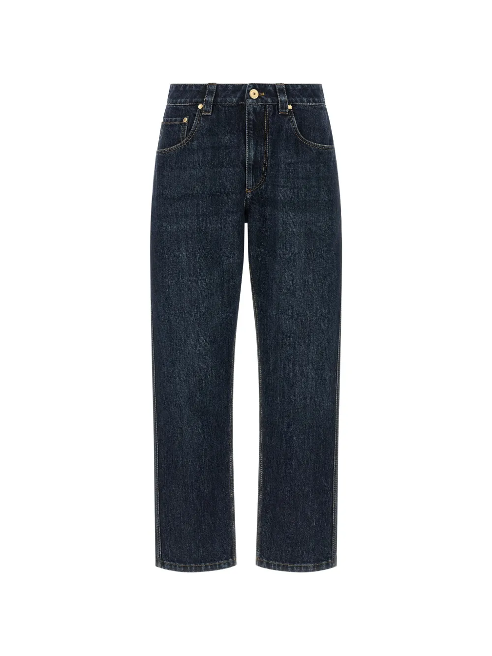 Brunello Cucinelli Shiny Bartack straight-leg jeans - Blau