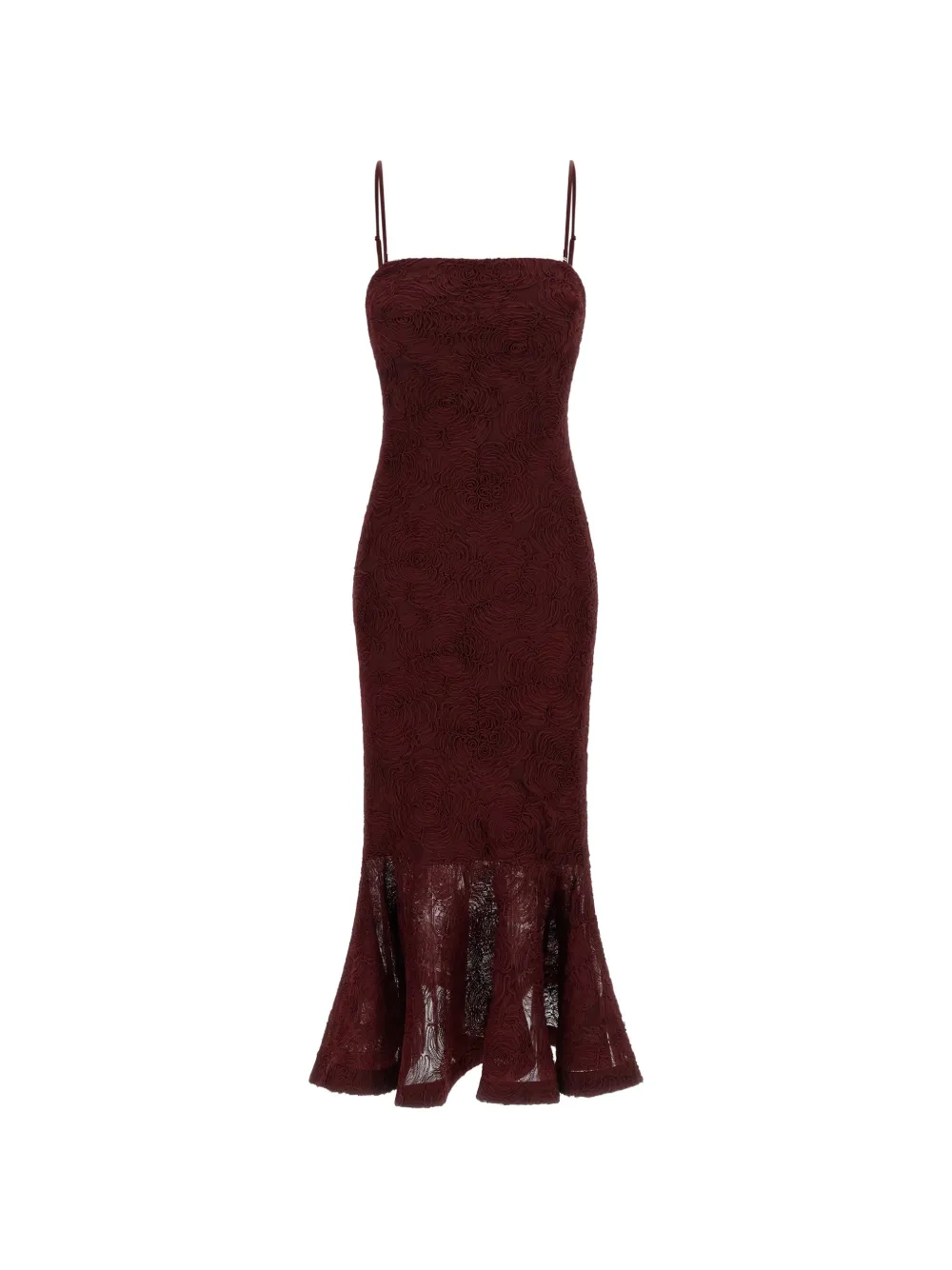 ROTATE BIRGER CHRISTENSEN Abito midi con applicazione floreale - Rosso