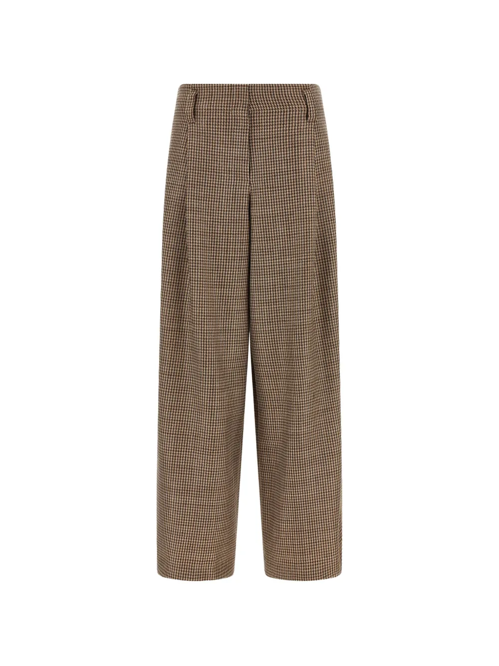 Brunello Cucinelli check-pattern tailored trousers - Braun