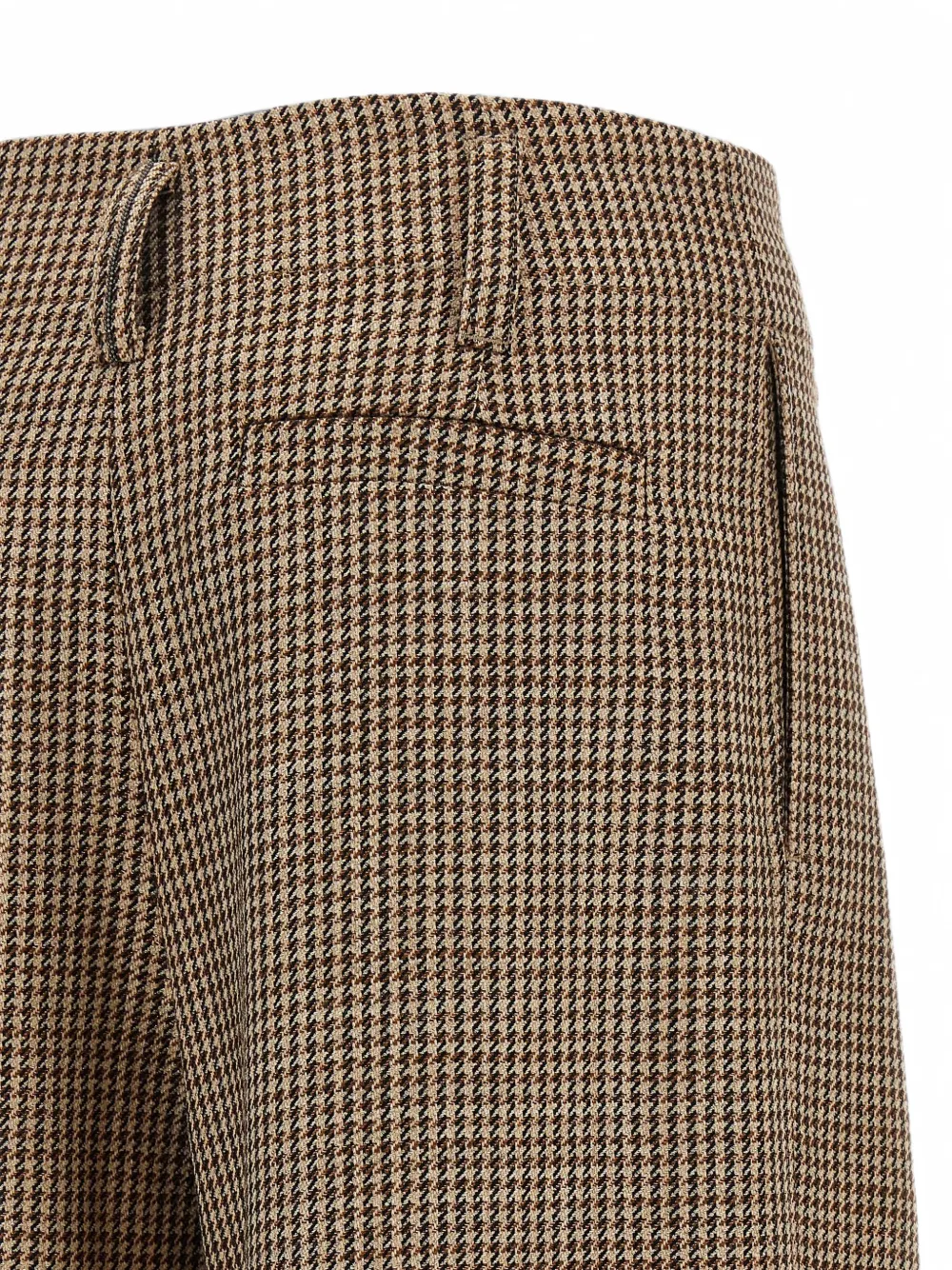 Brunello Cucinelli Geruite pantalon Bruin