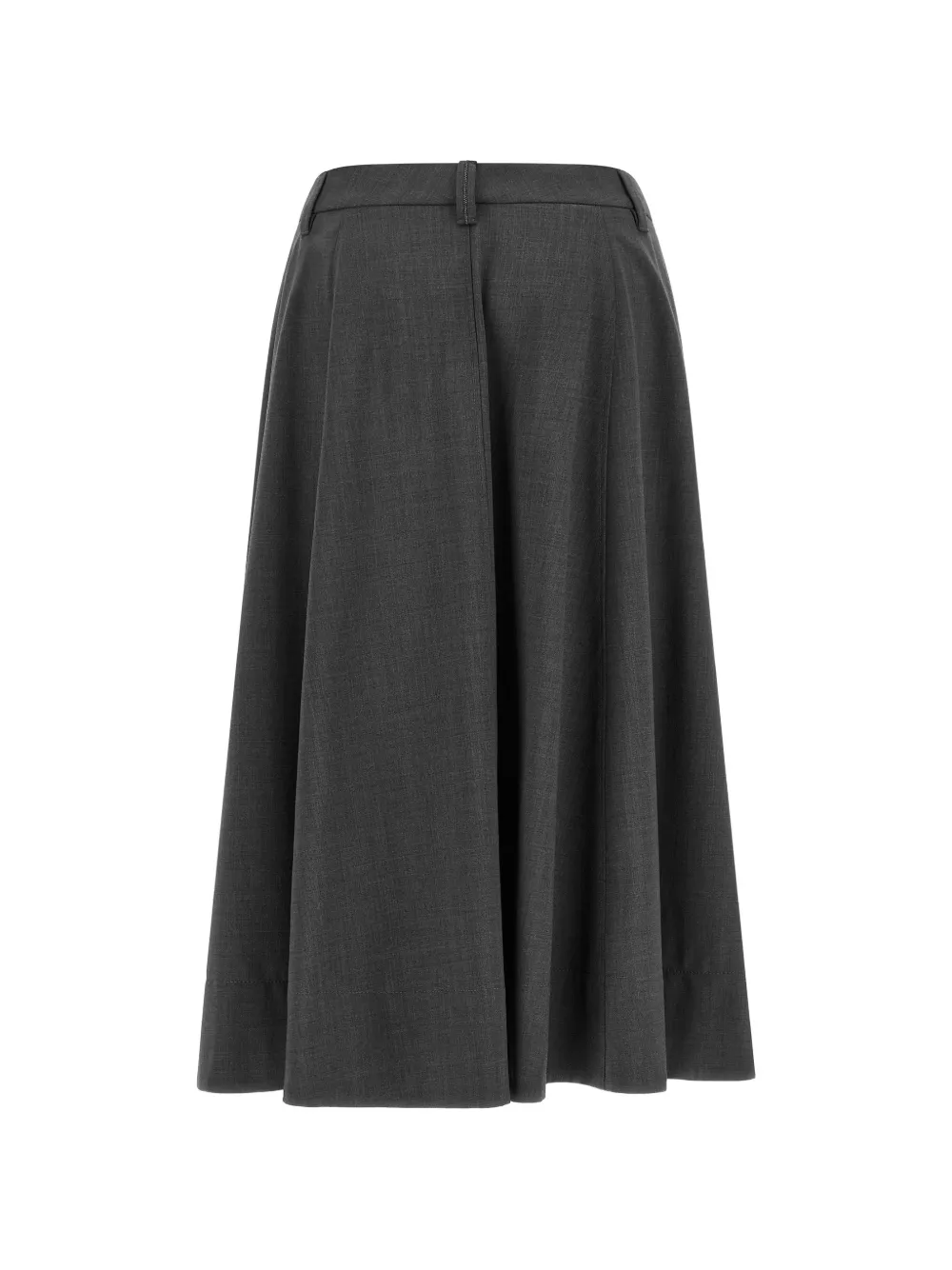 Brunello Cucinelli Flared midi-rok met Monile-detail Grijs