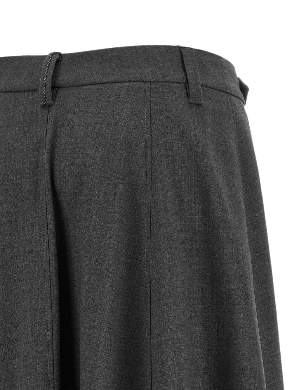 Brunello Cucinelli Flared midi-rok met Monile-detail Grijs
