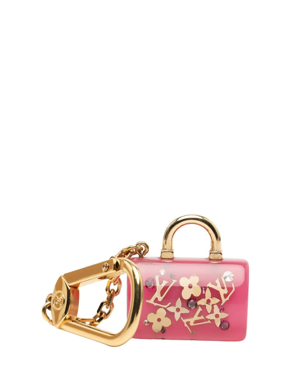 Louis Vuitton Pre-Owned 2005-2012 Resin Speedy Inclusion Holder and Bag Charm key chain - Oro