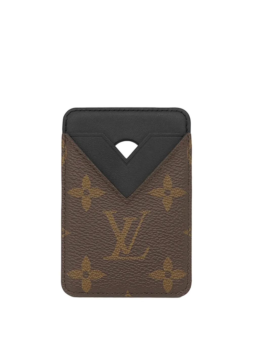 Louis Vuitton Pre-Owned 2024 Monogram Macassar Magnetic card holder - Marrone