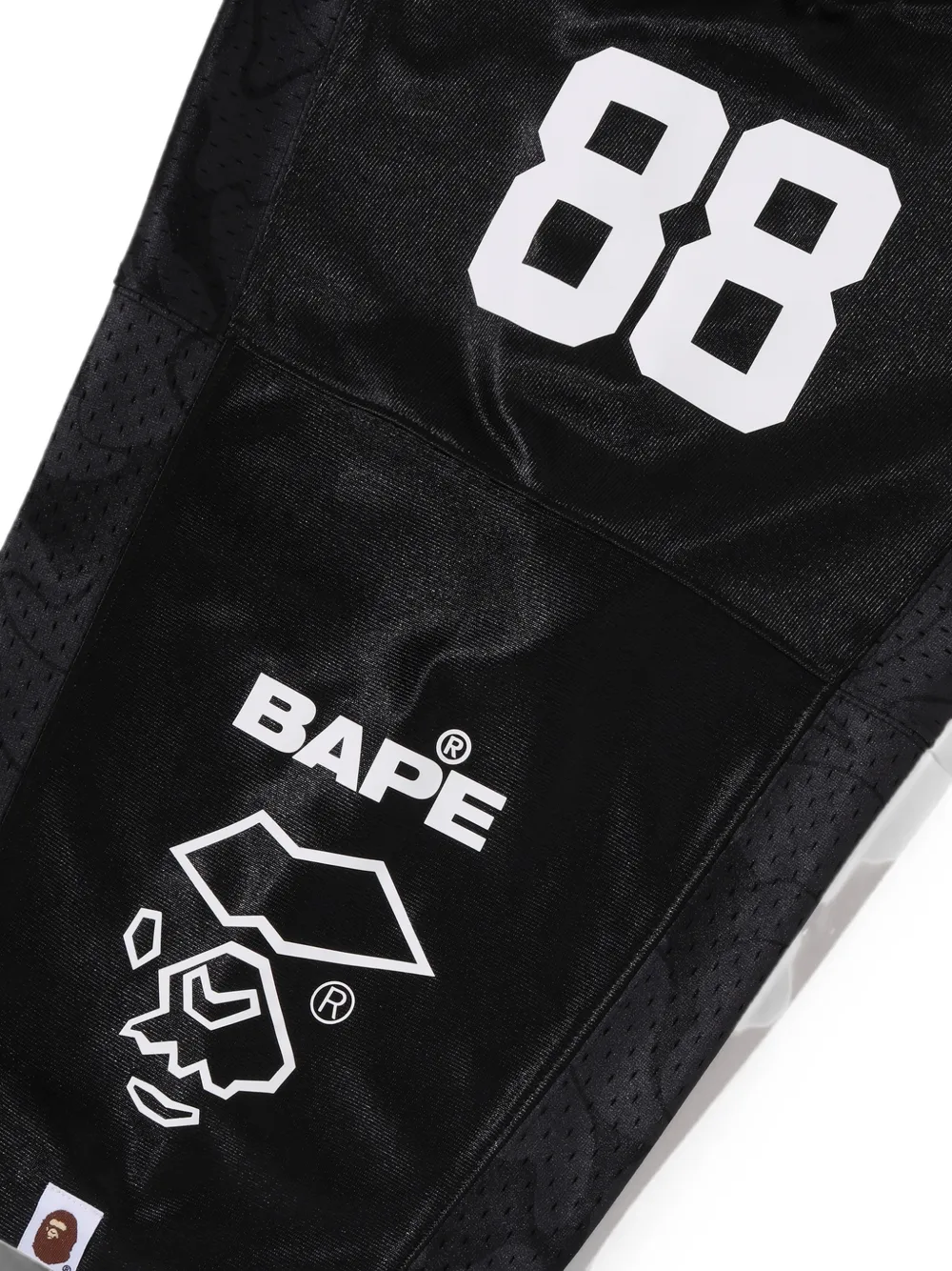 A BATHING APE T-shirt met camouflage-print en logo-print Zwart