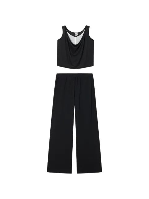 b+ab draped top and trousers set