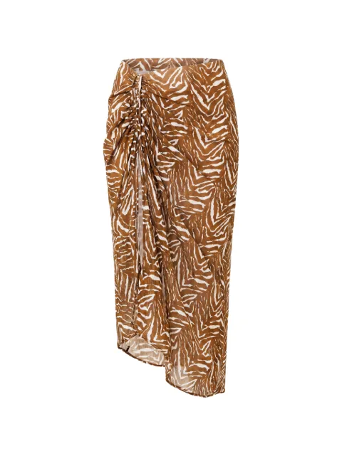 Nicholas Lia midi skirt w/ ruched slit