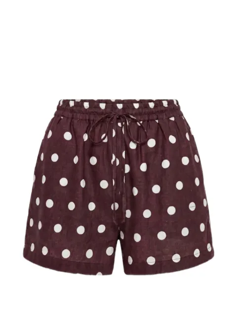 Nicholas Adelaide shorts espresso ivory polka-dot