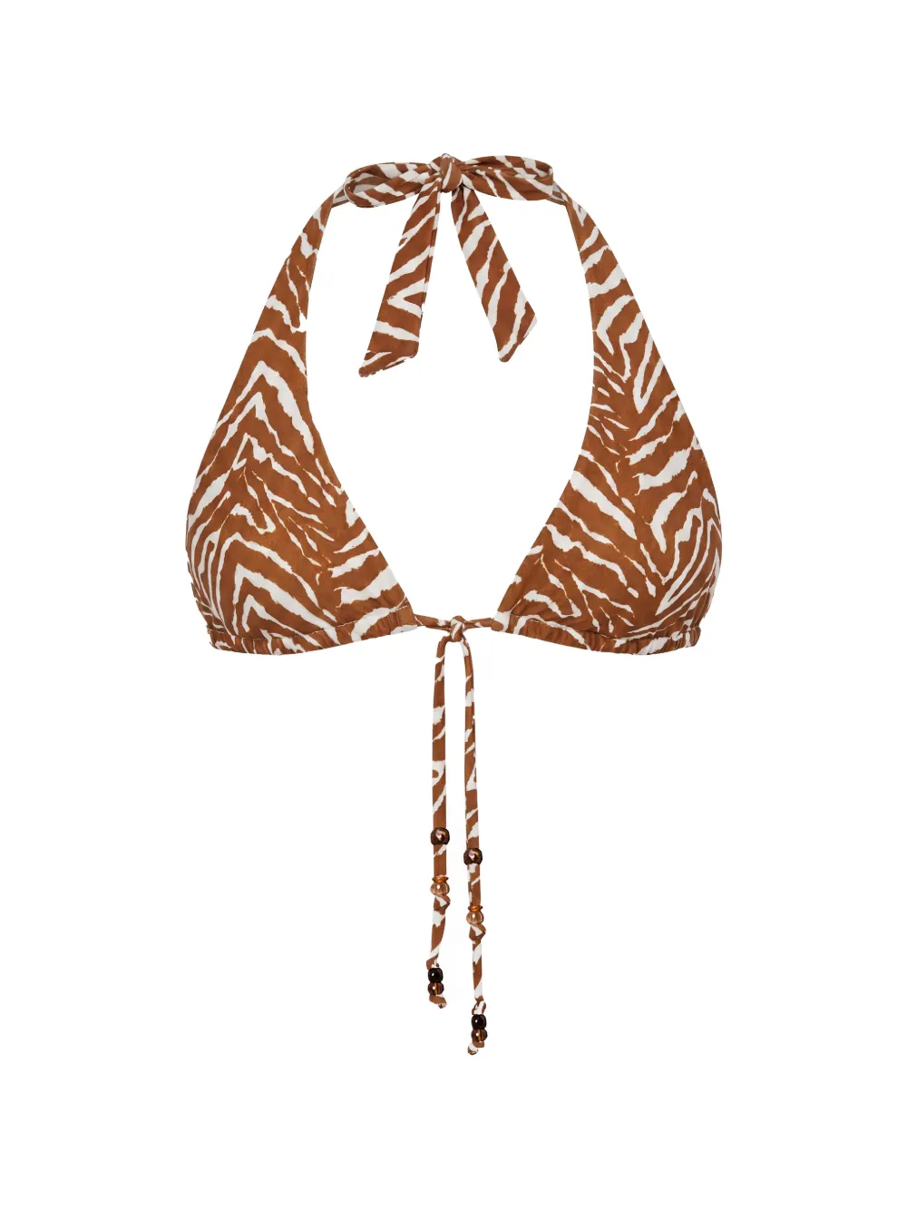 Nicholas Malta bikini top - abstract animal - Marrone