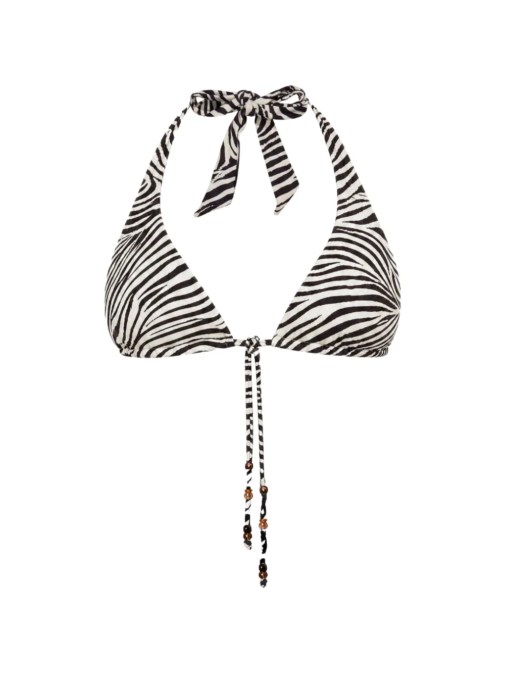 Nicholas Malta bikini top - graphic zebra - Nero