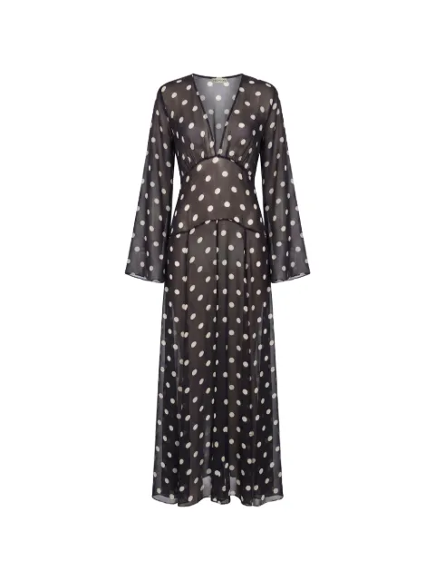 Nicholas Marella LS V-neck maxi dress