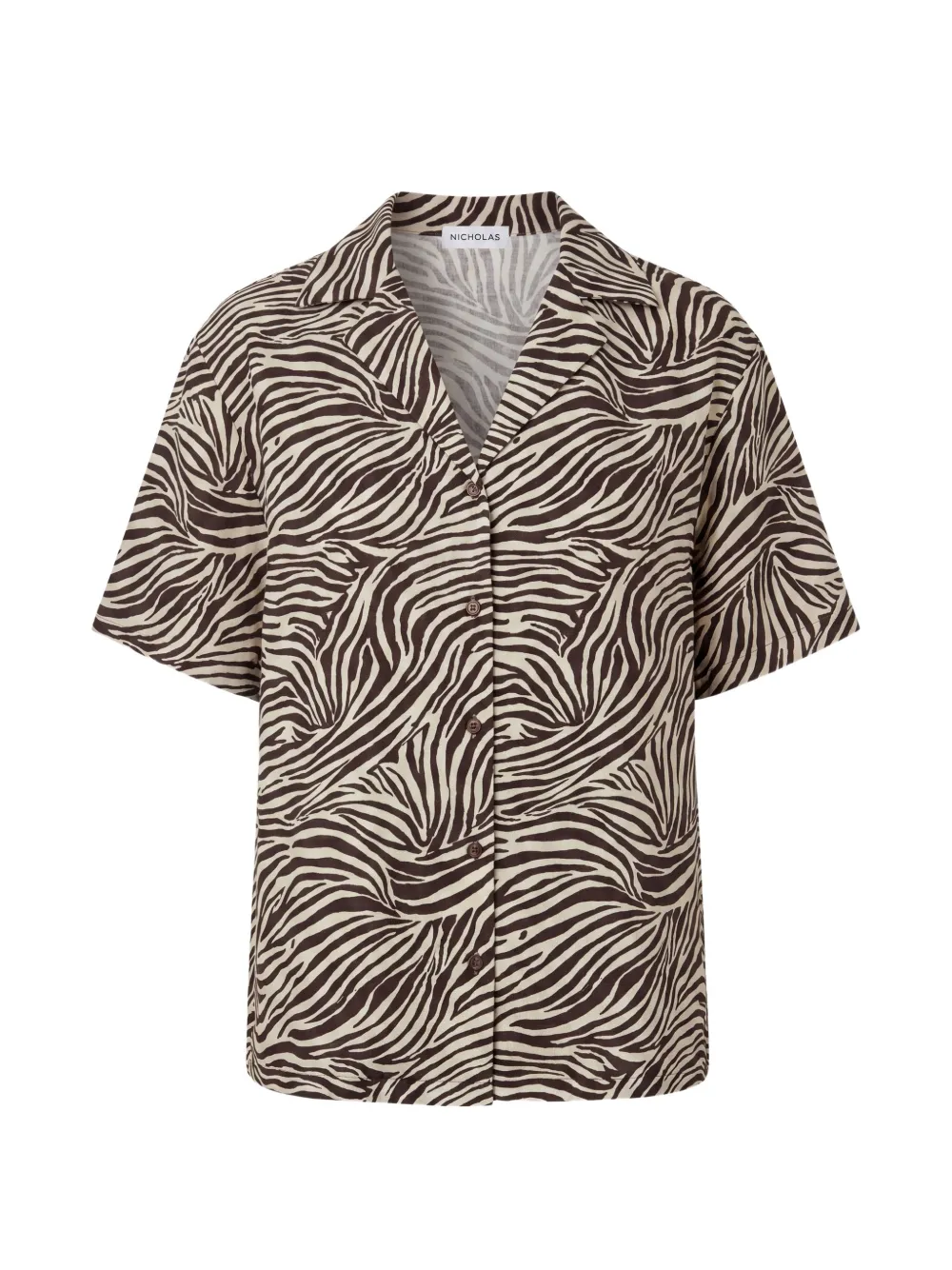 Nicholas Sonora shirt graphic zebra - Braun