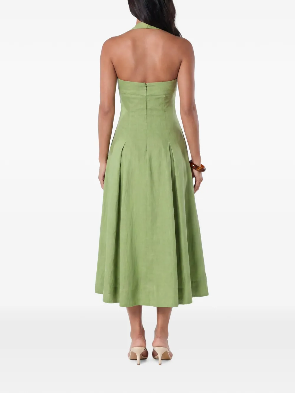 Nicholas Elizabeth midi-jurk met halternek Groen