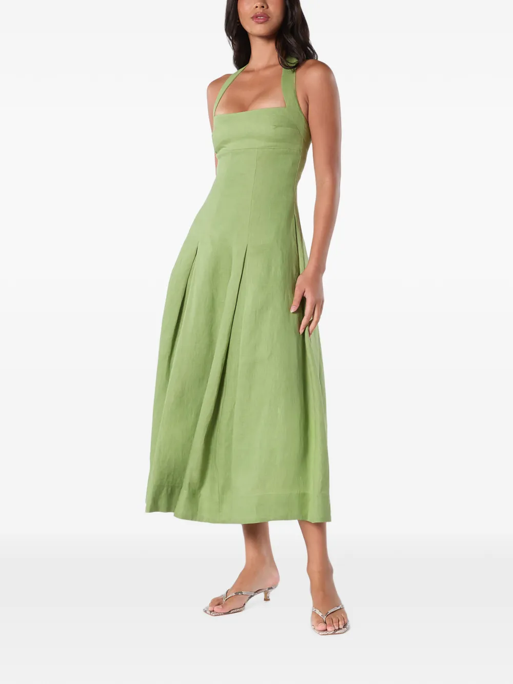 Nicholas Elizabeth midi-jurk met halternek Groen