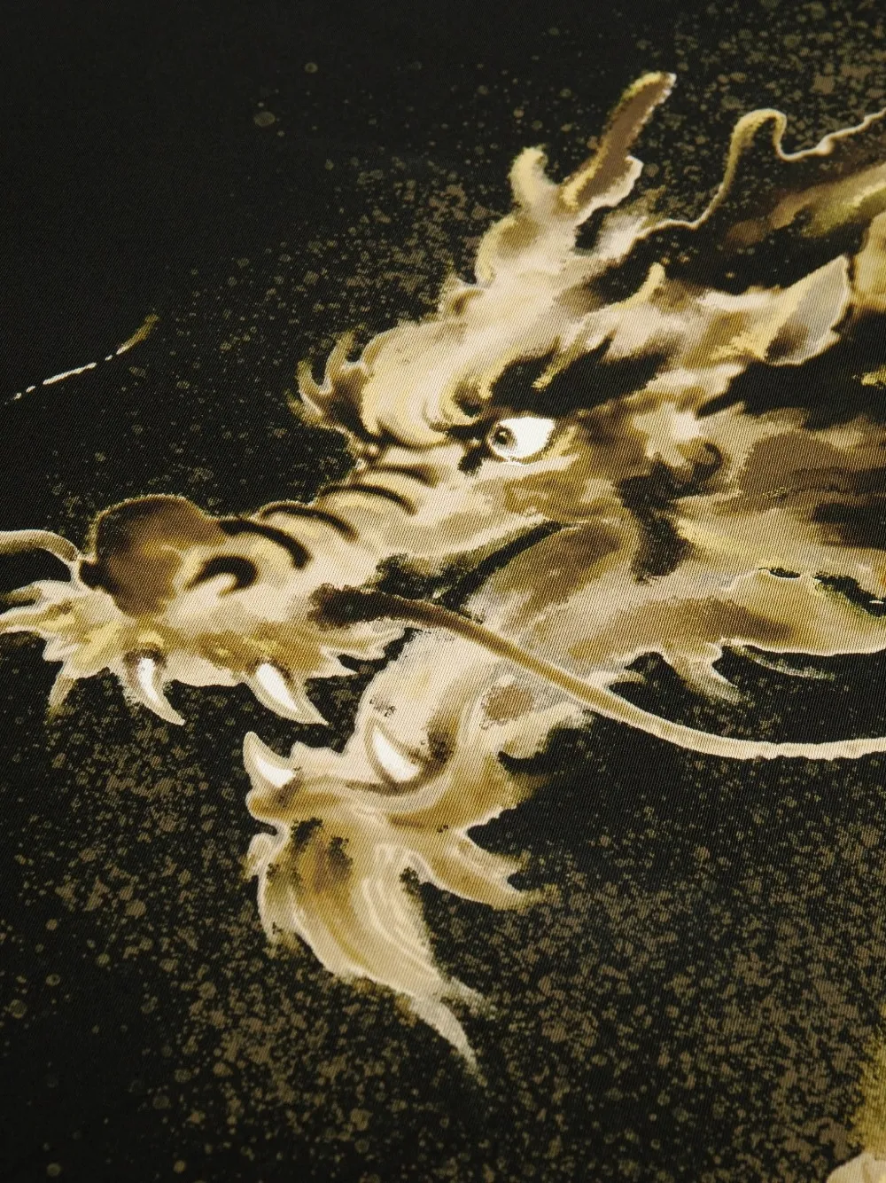 Shanghai Tang Watersky sjaal met draak-print Zwart