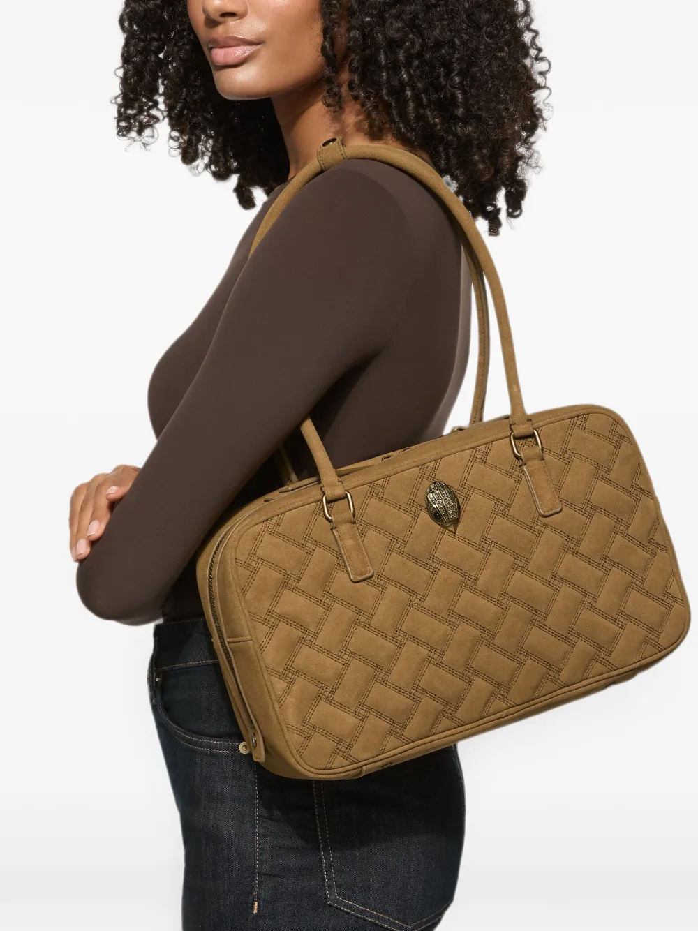 Kurt Geiger London Kensington grote duffeltas Bruin