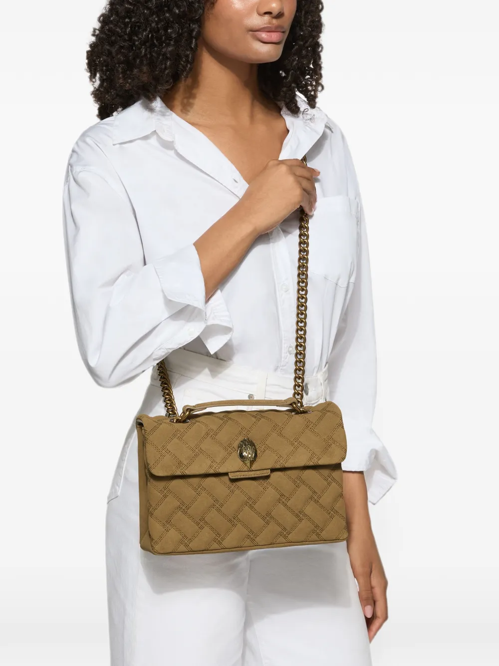 Kurt Geiger London Kensington leren tas Groen