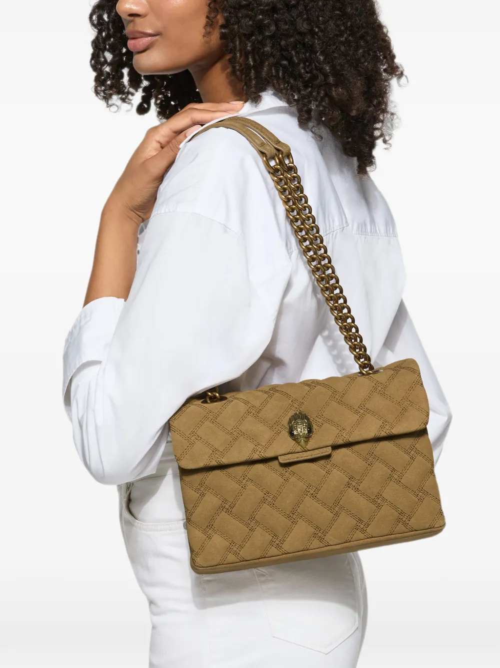 Kurt Geiger London Kensington leren tas Groen