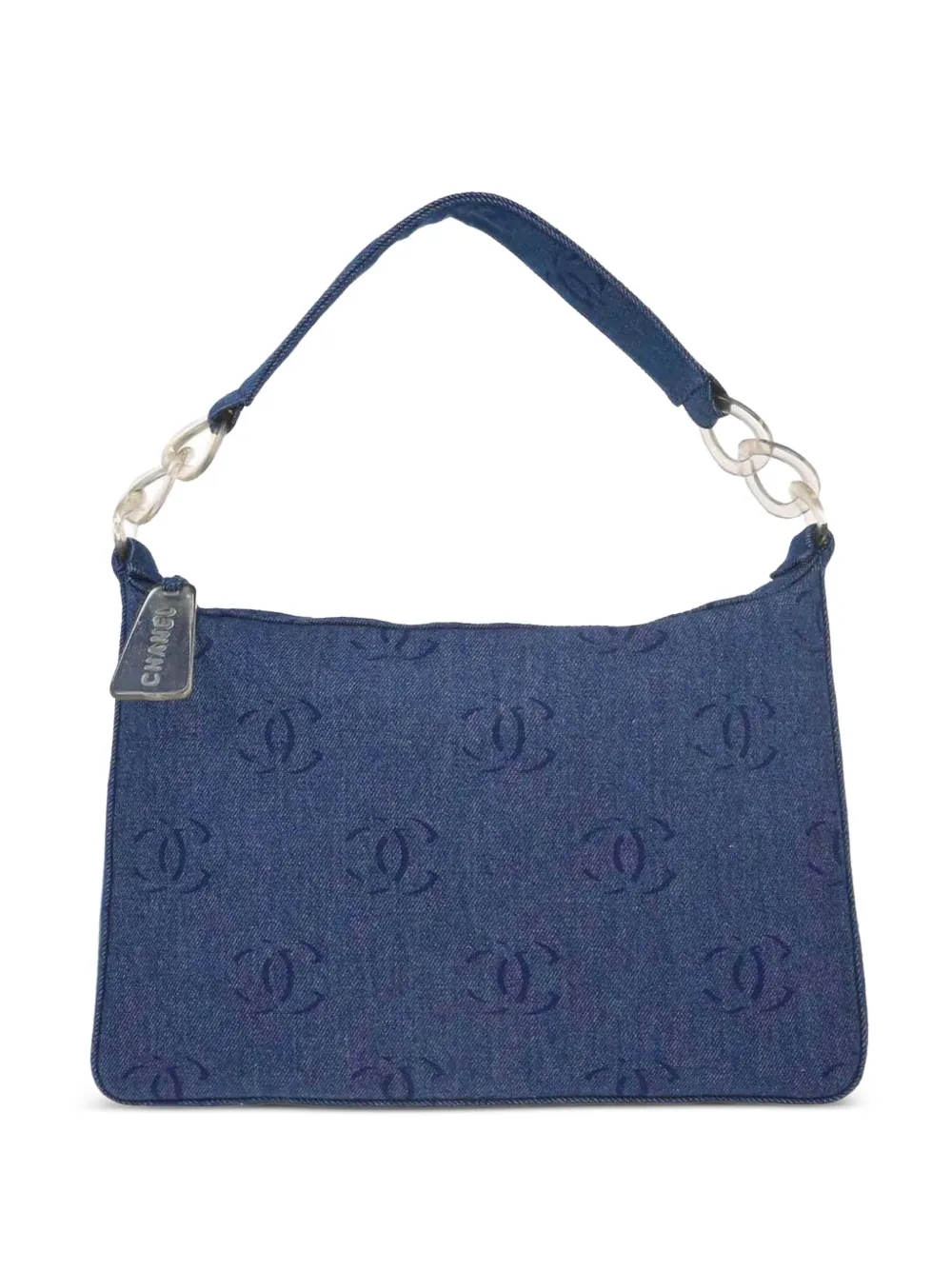 CHANEL Pre-Owned 2002-2003 denim shoulder bag - Blu