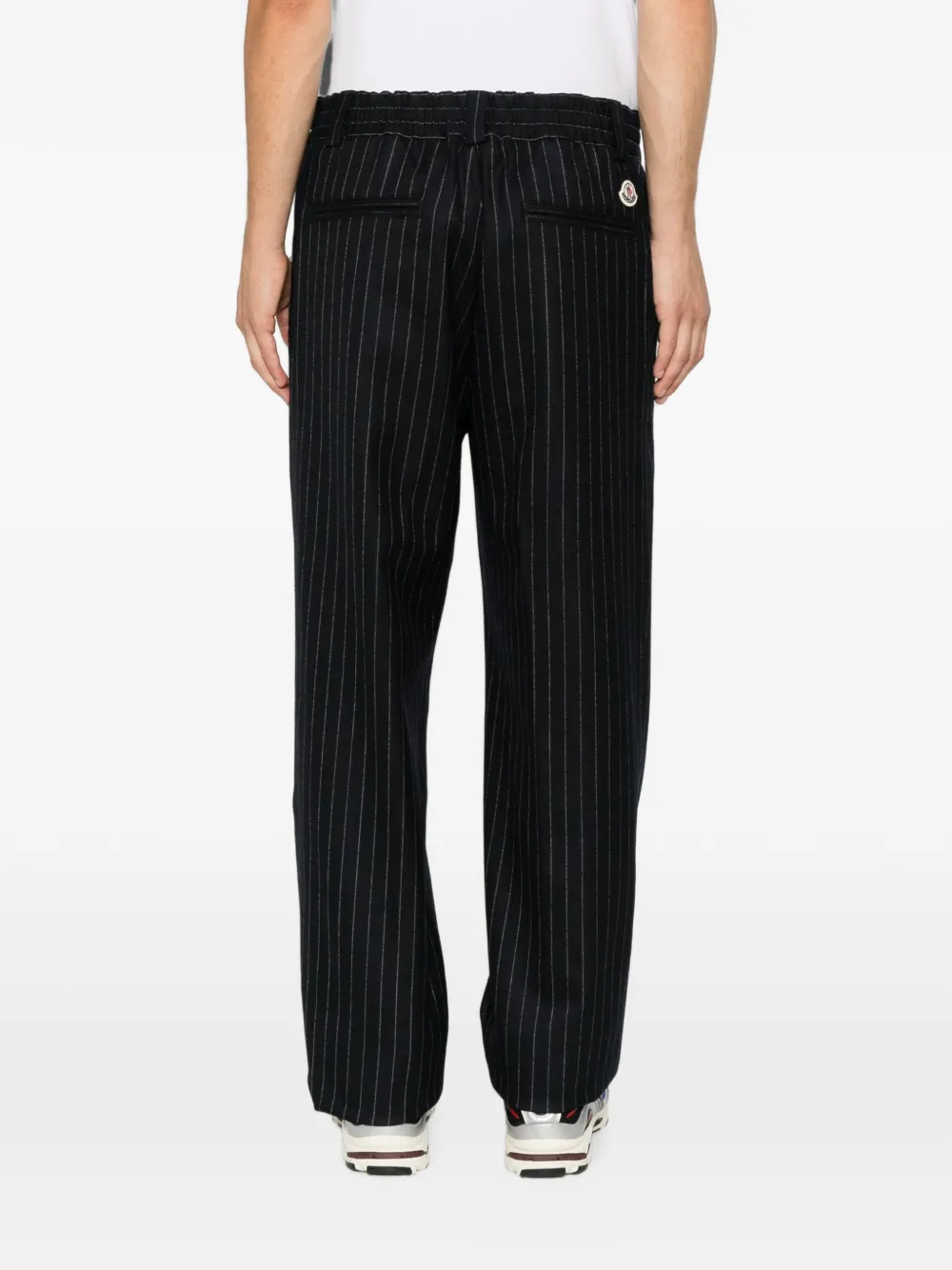 Moncler Broek met krijtstreep Blauw