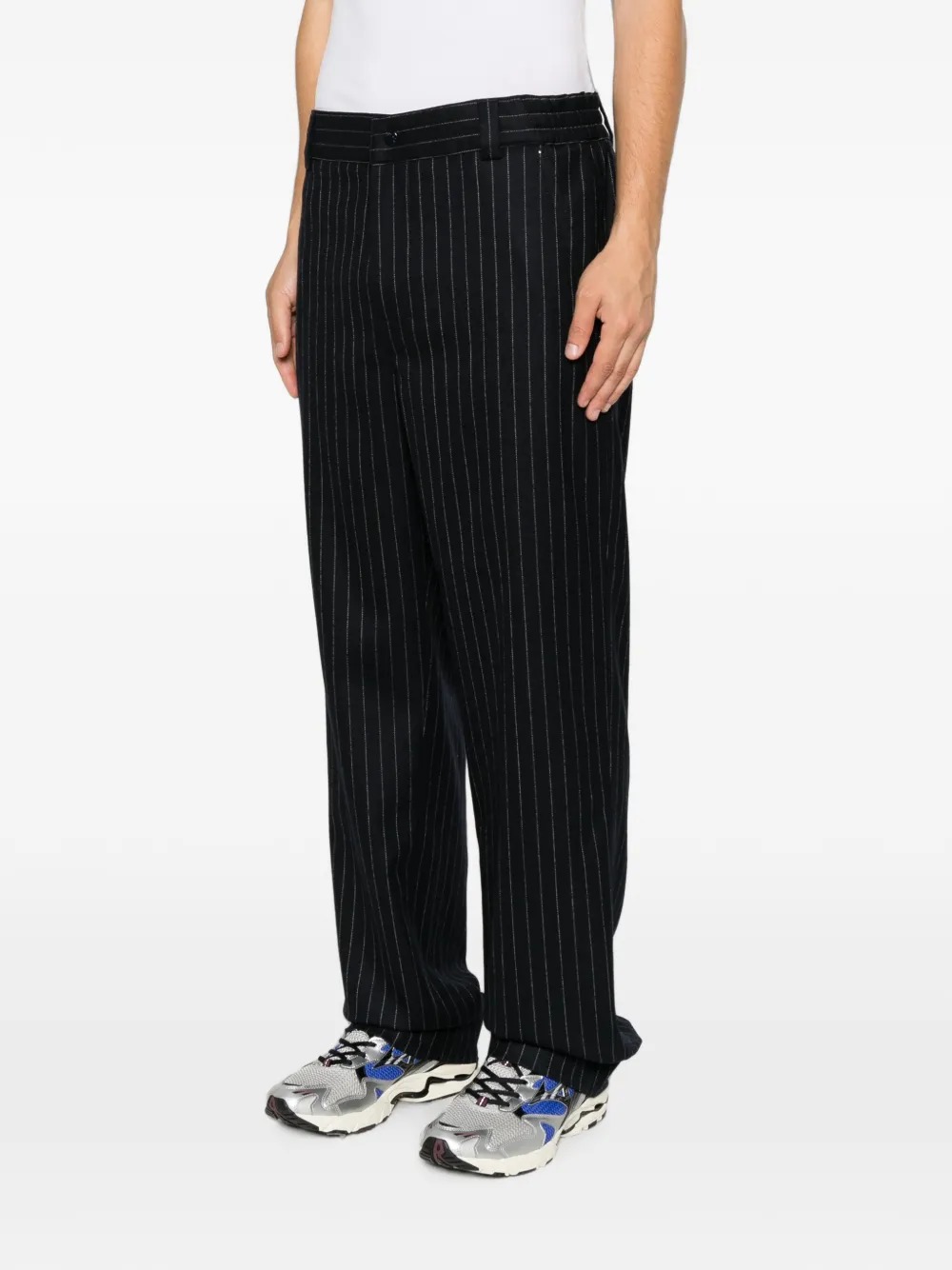 Moncler Broek met krijtstreep Blauw